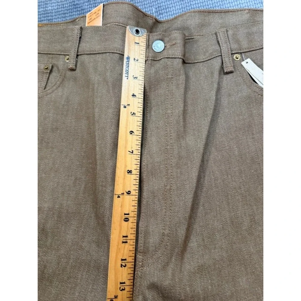 Levis 501 XX Original Fit Mens Jeans 44x30 Brown Denim Straight Leg Button NEW.
